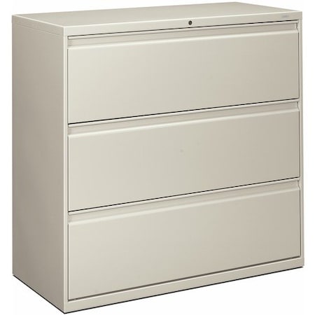 Hon HON 893LQ, 800 SERIES THREE-DRAWER LATERAL FILE, 42W X 19.25D X 40.88H, LIGHT GRAY HON893LQ